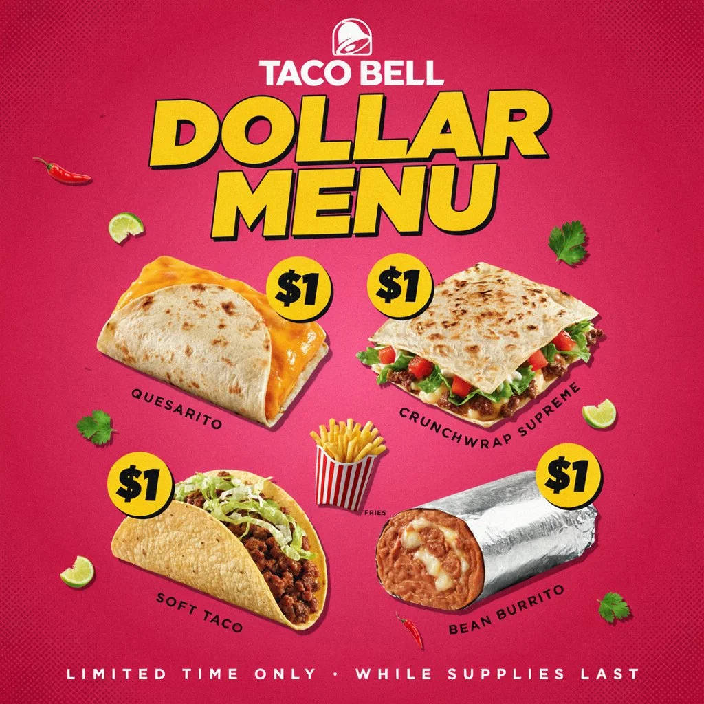 Taco Bell Dollar Menu, Dollar menu by taco bell