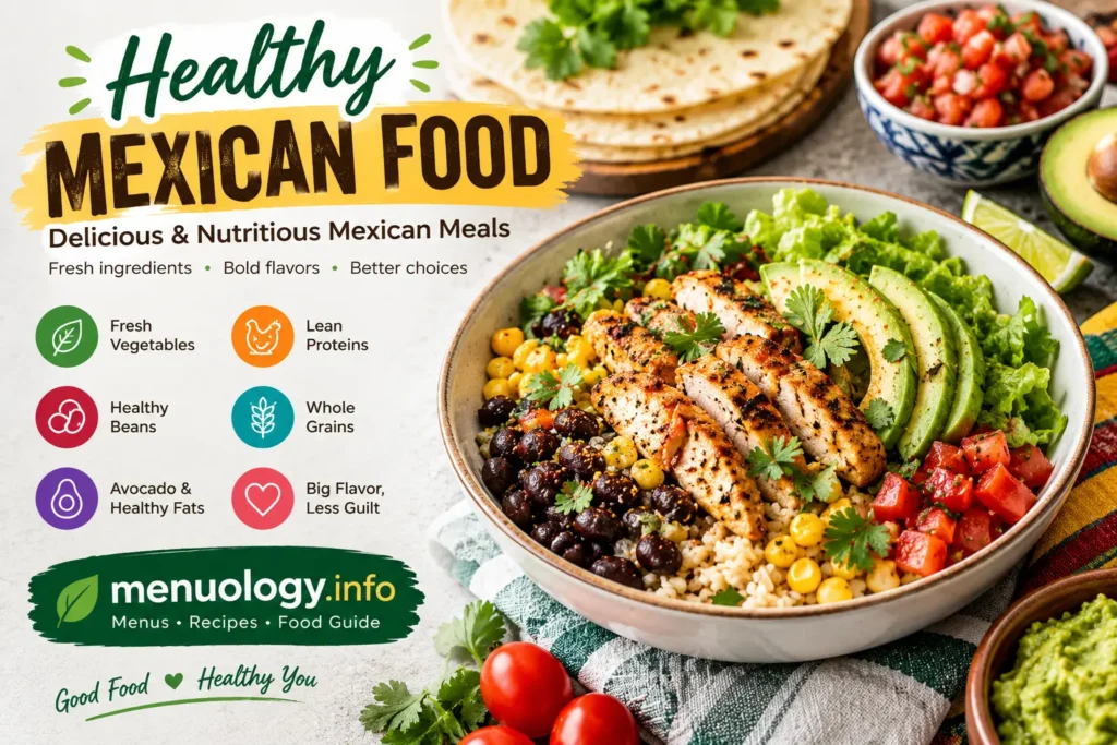 healthy Mexican meals, healthy Mexican recipes, low-calorie Mexican food, healthy Mexican dishes, Mexican food ideas, healthy tacos, healthy burrito bowls